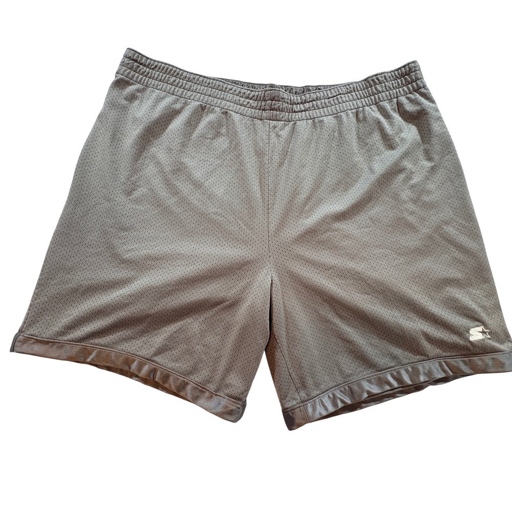 Starter Mesh Athletic Shorts Mens XL Gray Basketball Gym Workout Training